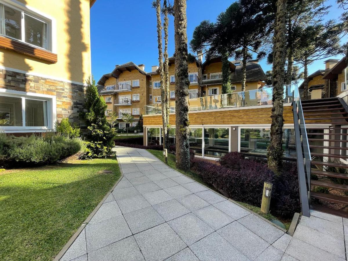 Apartamento Casa De Pedra Com 2 Dormitorios - Luxuoso Com Piscina Em Gramado Exterior foto