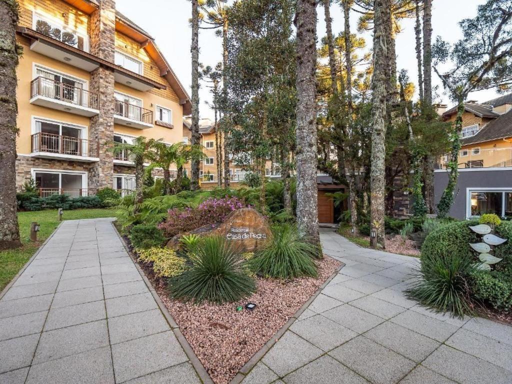 Apartamento Casa De Pedra Com 2 Dormitorios - Luxuoso Com Piscina Em Gramado Exterior foto